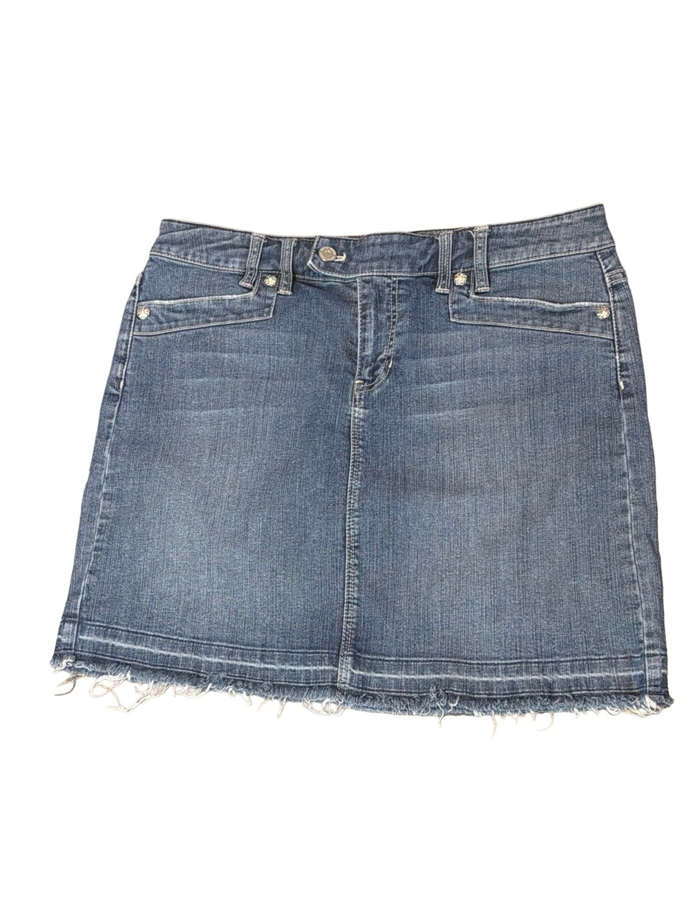 White House Black Market Denim  Skirt in Blue. Size 10
